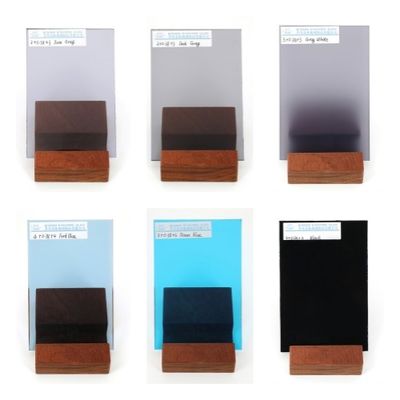Niestandardowe Euro Grey Blue Laminated Glass odporne na działanie pogody grubość 6,38 mm
