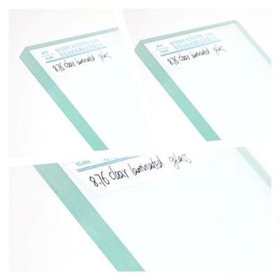 Szkło pływające PVB Przejrzyste szkło laminowane temperowane Wysoka bezpieczeństwo 4,38 mm - 25,52 mm